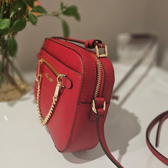 Michael Kors Jet Set Large Saffiano Leather Crossbody Bag - Picture 2 of 9